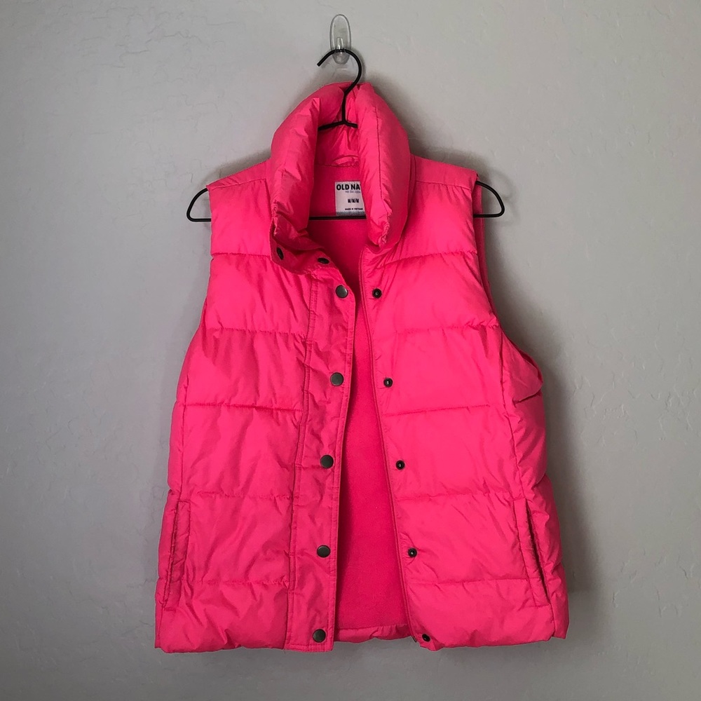 Neon pink Puffer Vest